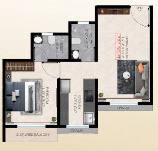 1 BHK Flat in Tania Mona Tower in Vasai West, Palghar - Image 923308
