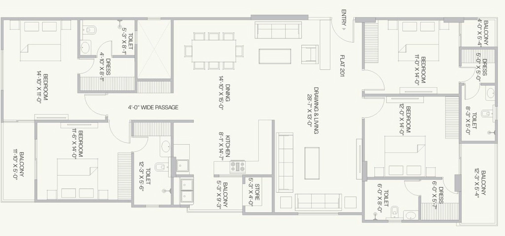 4 BHK Flat in Ganga Kotecha Kanchan Tara in C Scheme, Jaipur - Image 923315