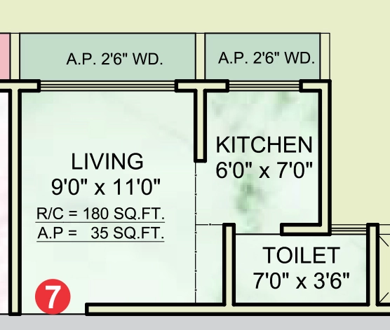 1 RK Flat in Munish Paramount Height in Vasai East, Palghar - Image 923318
