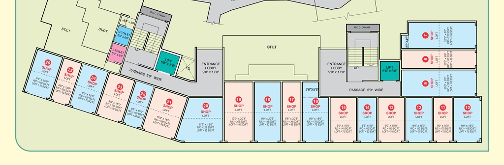 Floor Plan of Commercial Munish Paramount Height in Vasai East, Palghar - Image 415013
