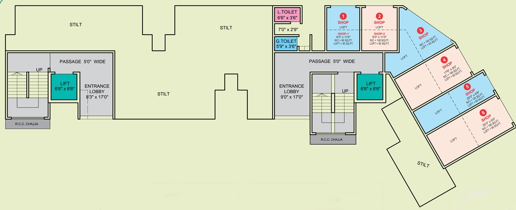 Floor Plan of Commercial Munish Paramount Height in Vasai East, Palghar - Image 415012