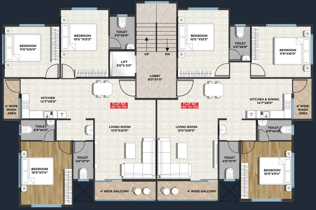 Floor Plan of Shyam Vista in Wadala Gaon, Nashik - Image 415011