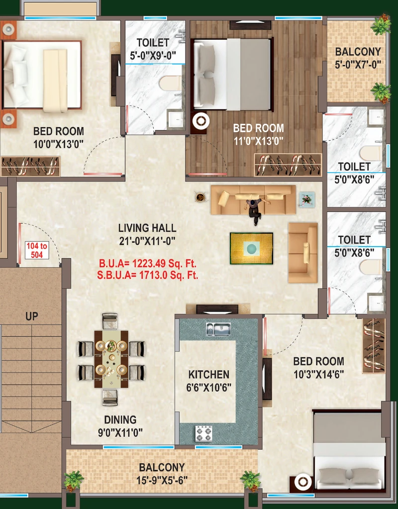 3 BHK Flat in Siddhi Park View in Narayan Vihar, Jaipur - Image 923335