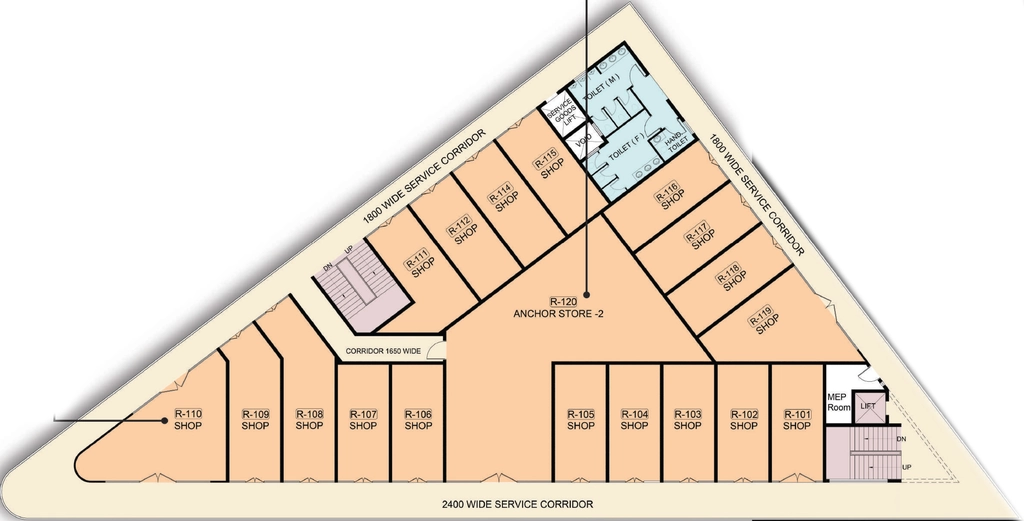 Floor Plan of Smartworld One Dxp Street in Sector 113, Gurgaon - Image 415061