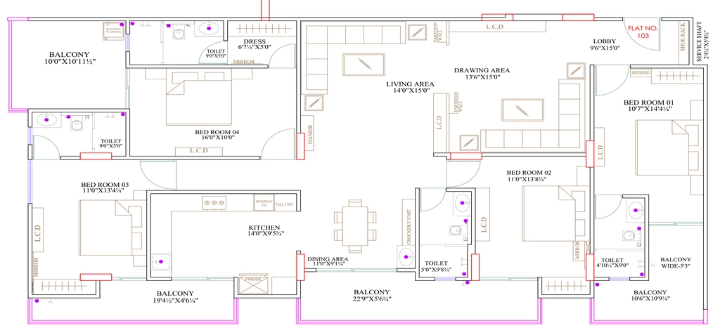 4 BHK Flat in Parth Aangan in Mansarovar, Jaipur - Image 923349