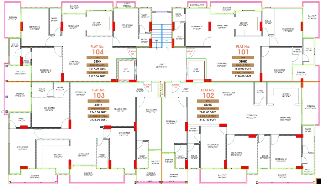 Floor Plan of Parth Aangan in Mansarovar, Jaipur - Image 415090