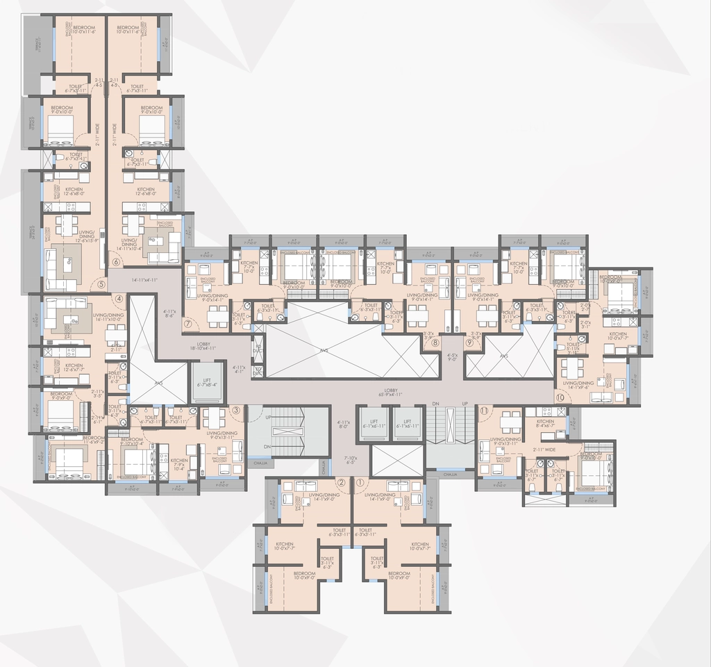 Floor Plan of Dharti Sai Leela in Nalasopara East, Palghar - Image 415097