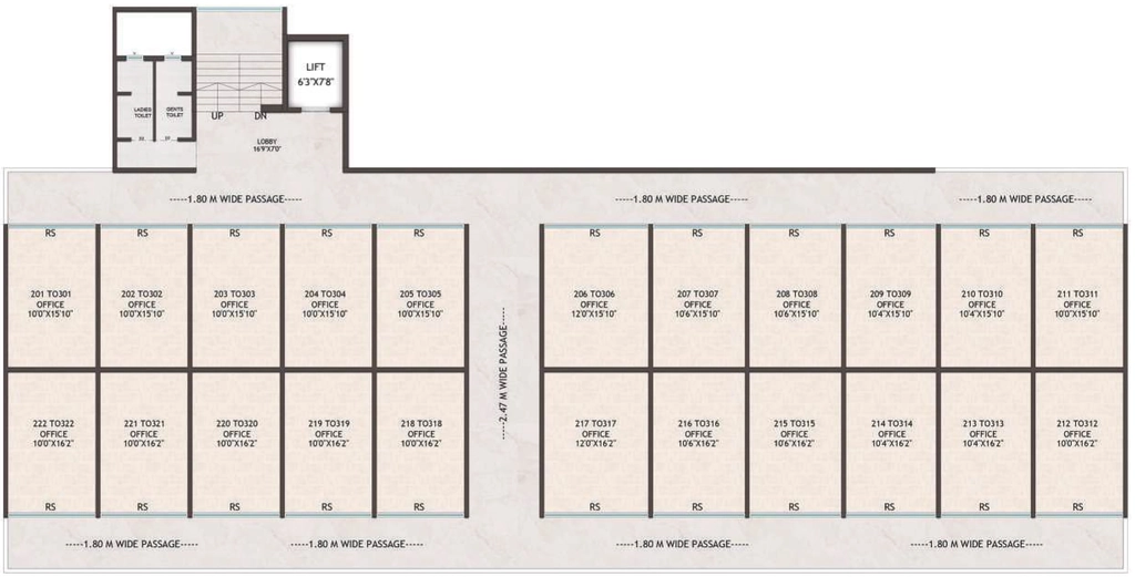 Floor Plan of Commercial Shyam Ananta in Indira Nagar, Nashik - Image 415117