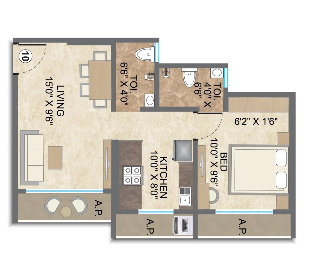 1 BHK Flat in Sai Abhyuday Complex Grande in Naigaon West, Palghar - Image 923515