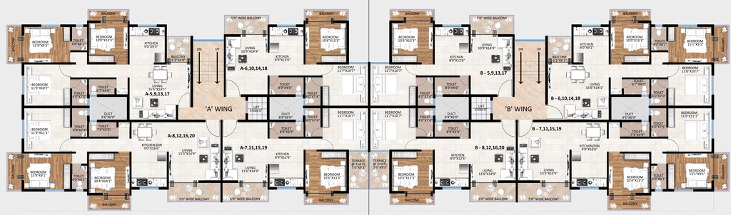 Floor Plan of Shyam Gloria in Wadala Gaon, Nashik - Image 415129