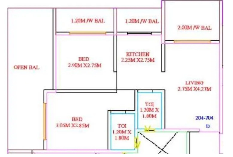 2 BHK Flat in Sai Ashtavinayak Township in Navali, Palghar - Image 923529