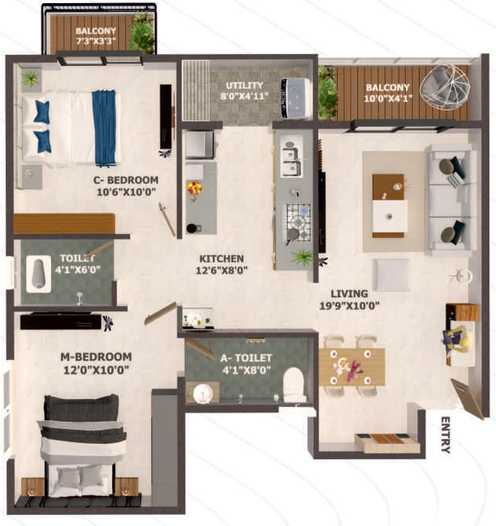 2 BHK Flat in Skia The Arc in Adgaon, Nashik - Image 923369