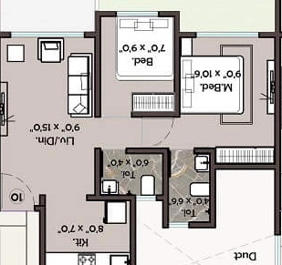 2 BHK Flat in Decent Life Space 2 in Palghar, Palghar - Image 923491