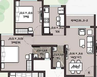 2 BHK Flat in Decent Life Space 2 in Palghar, Palghar - Image 923492