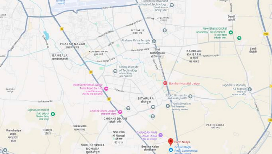 Location of Parth Nilaya in Jagatpura, Jaipur - Image 415160