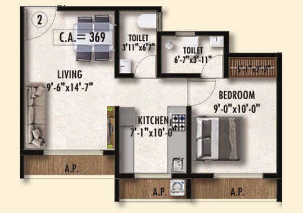 1 BHK Flat in Shree Ashoka Iconic in Nalasopara East, Palghar - Image 923388