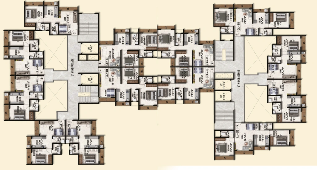 Floor Plan of Shree Ashoka Iconic in Nalasopara East, Palghar - Image 415195