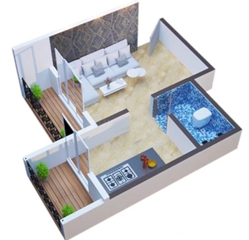 1 RK Flat in Omkar Vastu Complex in Makane Kapase, Palghar - Image 923509