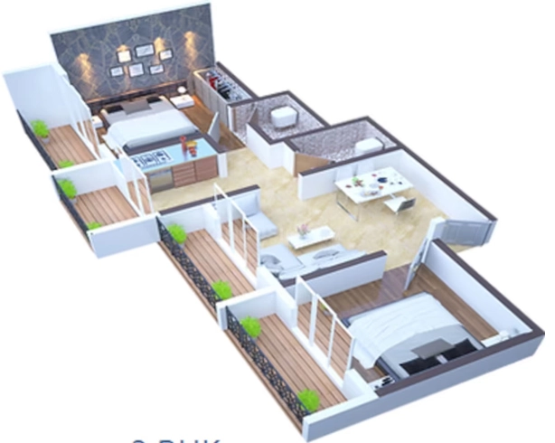 2 BHK Flat in Omkar Vastu Complex in Makane Kapase, Palghar - Image 923511