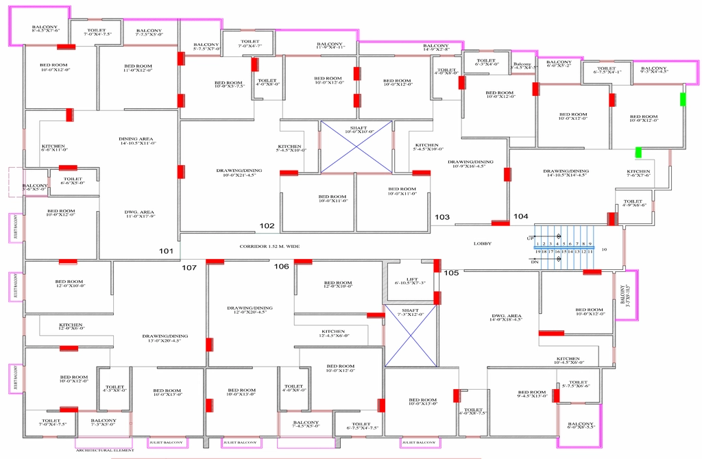 Floor Plan of Anantam Sky 11 in Jagatpura, Jaipur - Image 415230