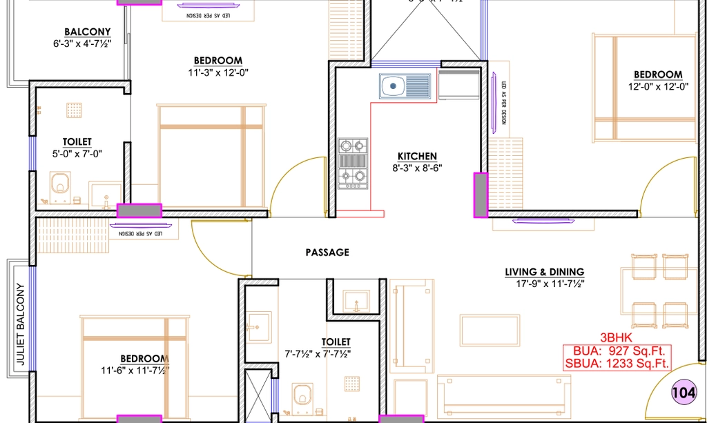 3 BHK Flat in Mahadev Samridhi Ashiyana 4 in Jagatpura, Jaipur - Image 923403