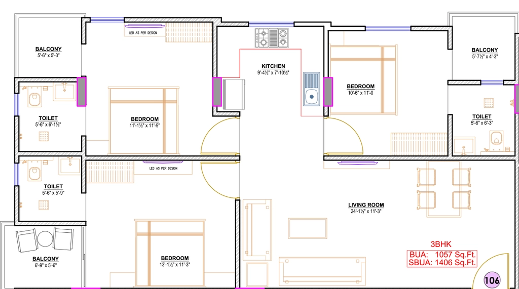 3 BHK Flat in Mahadev Samridhi Ashiyana 4 in Jagatpura, Jaipur - Image 923404