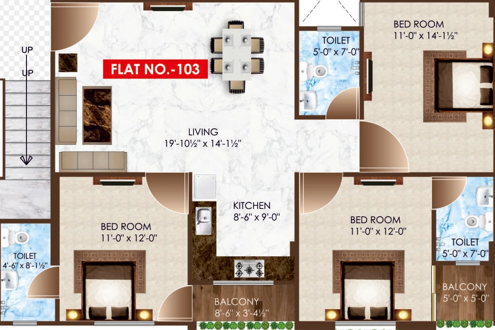 3 BHK Flat in Vinayak Royal Regaliya in Girdharipura, Jaipur - Image 923428
