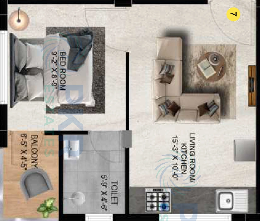1 BHK Flat in PKR Gurudev in Guduvancheri, Chennai - Image 923434