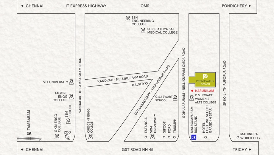 Location of PKR Premavathy Nagar - Image 415320