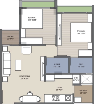 2 BHK Flat in Shashwat Satvik Sthapana 84 in New Ranip, Ahmedabad - Image 923443