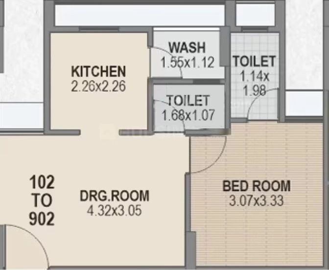 1 BHK Flat in Shantanu Shiv Shaligram Serenity in New Ranip, Ahmedabad - Image 923455