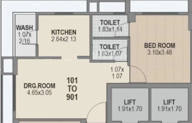 1 BHK Flat in Shantanu Shiv Shaligram Serenity in New Ranip, Ahmedabad - Image 923456