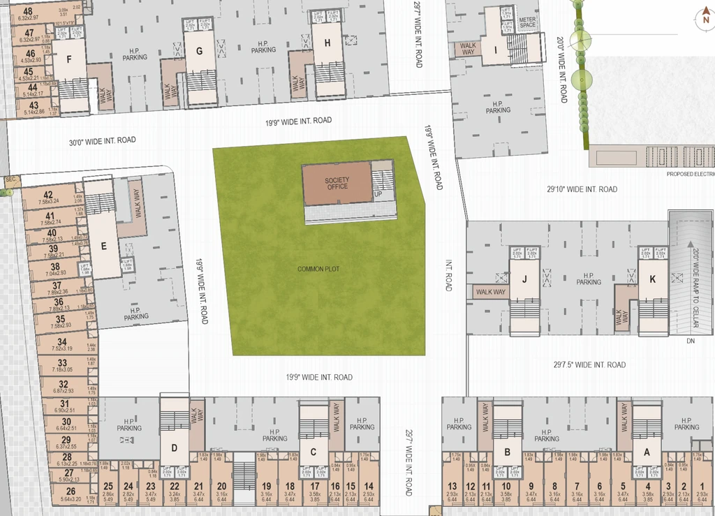 Floor Plan of Commercial Shantanu Shiv Shaligram Serenity in New Ranip, Ahmedabad - Image 415372
