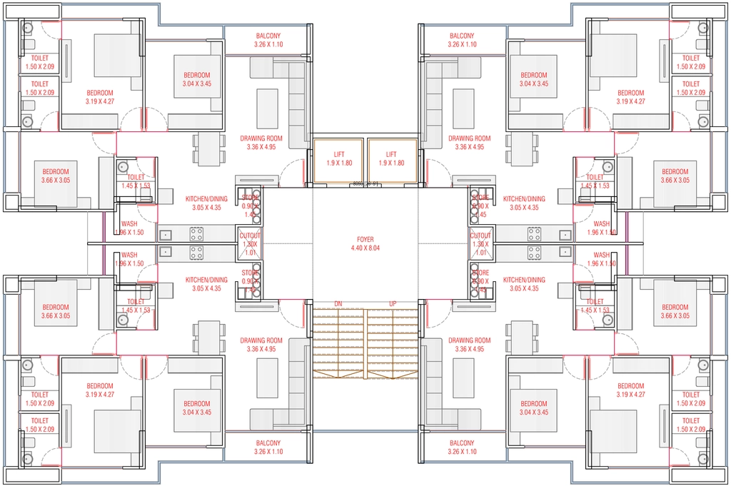 Floor Plan of Shanti Pushp Greens in Ognaj, Ahmedabad - Image 415391