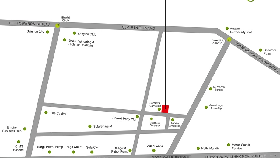 Location of Commercial Shanti Pushp Greens - Image 415402