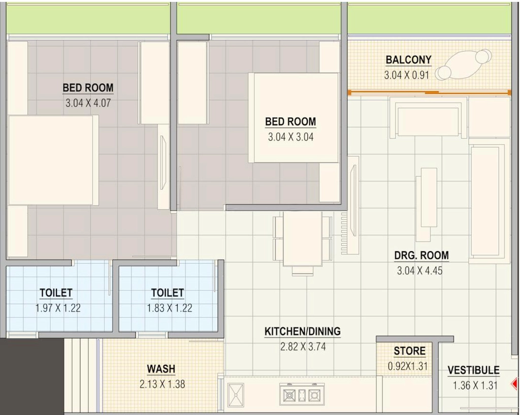 2 BHK Flat in Shivam Nanddeep Homes in Singarwa, Ahmedabad - Image 923475