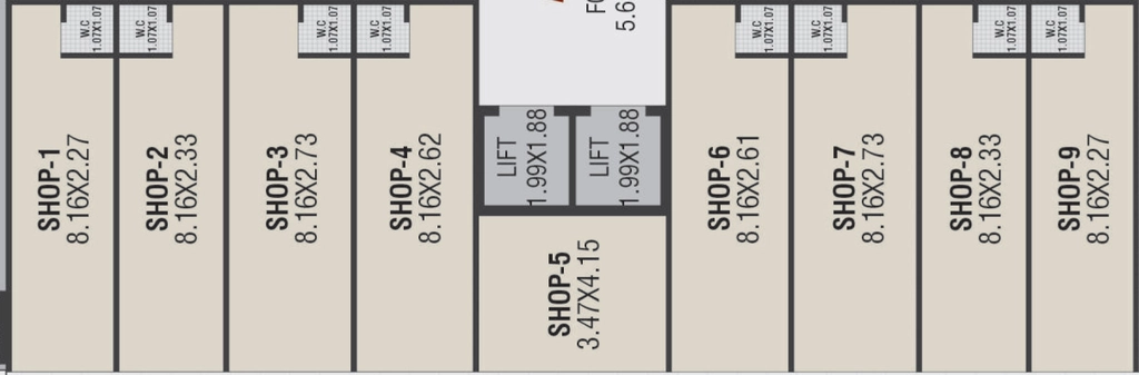 Floor Plan of Commercial Shree Satyam Elegance in Singarwa, Ahmedabad - Image 415452
