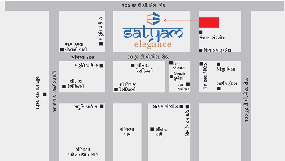 Location of Commercial Shree Satyam Elegance - Image 415450