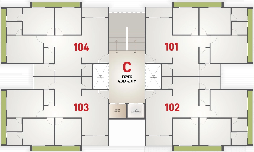 Floor Plan of Shree Vallabh Vatrika Residency in Nana Chiloda, Ahmedabad - Image 415500