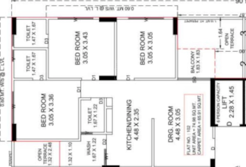 3 BHK Flat in Shreeyam Pelican Heights in Vatva, Ahmedabad - Image 923522