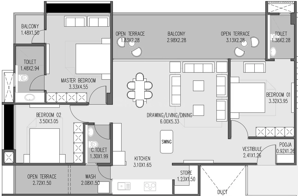3 BHK Flat in Shrim Leela Bliss in Sola, Ahmedabad - Image 923525