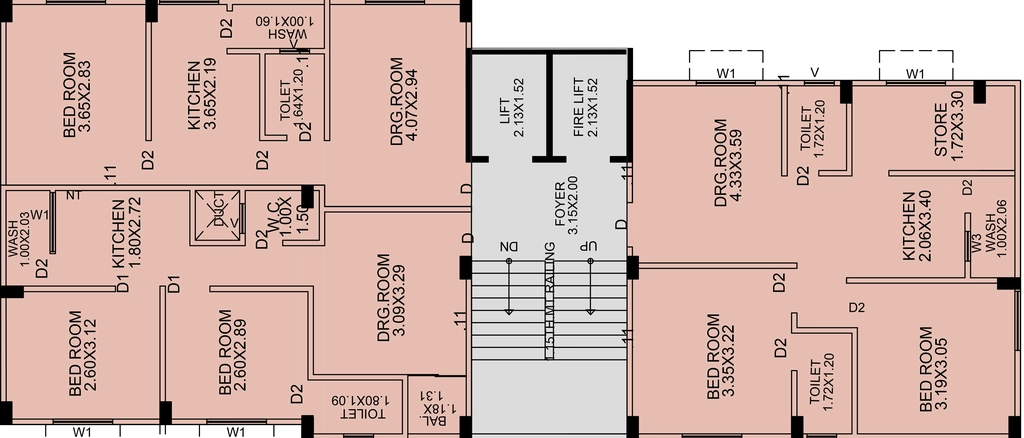 Floor Plan of Shri Meghashray in Khokhara, Ahmedabad - Image 415570