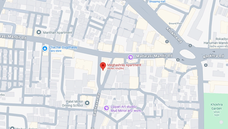 Location of Shri Meghashray in Khokhara, Ahmedabad - Image 415569