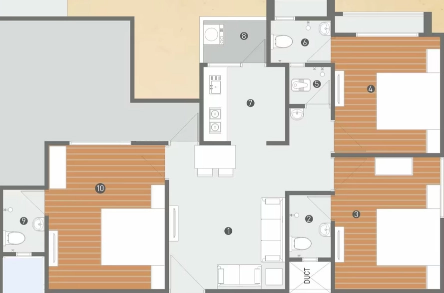 3 BHK Flat in Myco Ahmed Avenue in Sarkhej, Ahmedabad - Image 923532
