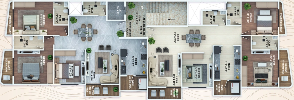 Floor Plan of Swastik Aurellia in Dharampeth, Nagpur - Image 415591