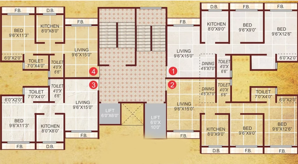Floor Plan of Shree Imperial Heritage in Nalasopara East, Palghar - Image 415642