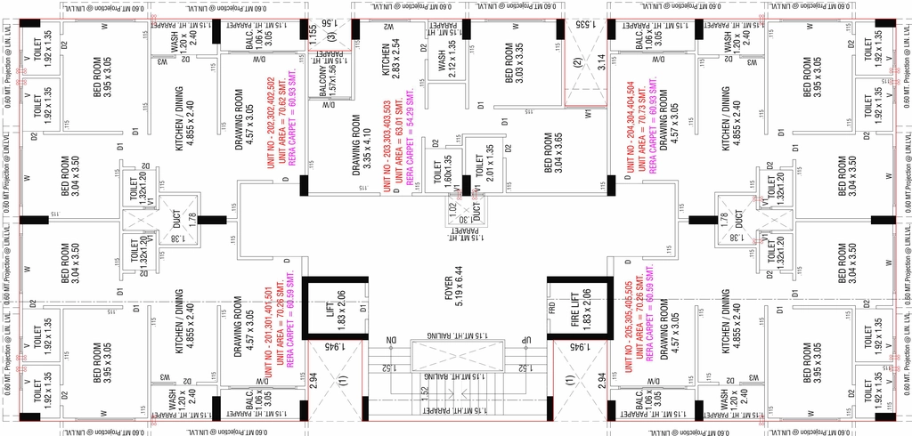 Floor Plan of Nakshatra Homes in Jagatpur, Ahmedabad - Image 415636