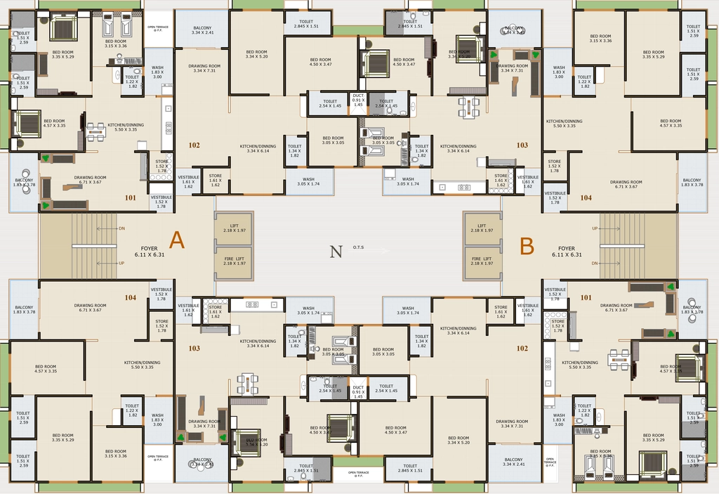 Floor Plan of Radhika Royal in Nikol, Ahmedabad - Image 415669