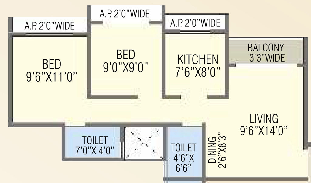 2 BHK Flat in Tania Skyline in Nalasopara West, Palghar - Image 923559