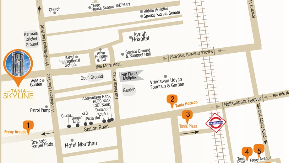Location of Tania Skyline - Image 415683